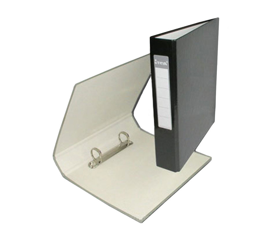 Папка з кільцями ITEM058, 2 кільця, А5, 40 мм, PP-покриття, чорна ITEM